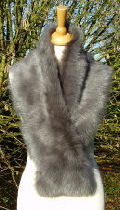 Grey Toscana Shearling Scarf