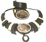 Leather Jewellery with Semi-Precious Stones. 