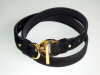 Suede leather and snakeskin belts