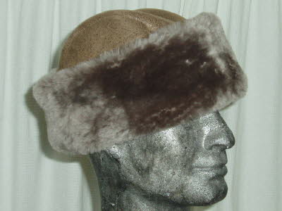 7 Camel Sheepskin Hat for Men