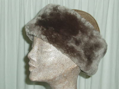 8 Camel Sheepskin Hat for Ladies
