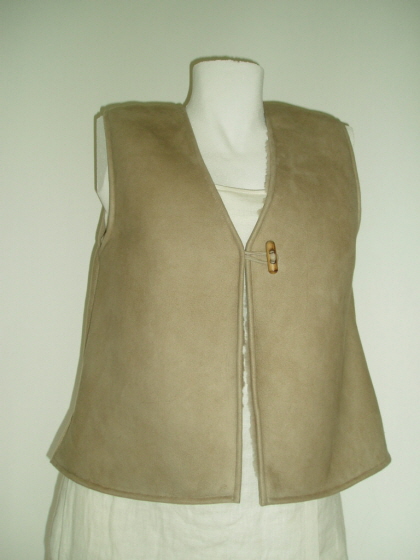 Beige sueded gilet