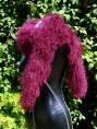 Burgundy Wine Mongolian Sheepskin Scarf 58 inch