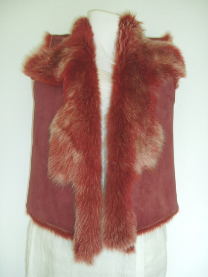 Coral toscana sheepskin gilet