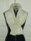 Cream Merino Shearling Scarf 45 inch 