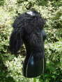 Luxurious 54 inch Black Mongolian Sheepskin Scarf
