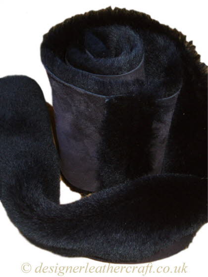 Petrol Blue Merino Sheepskin Scarf