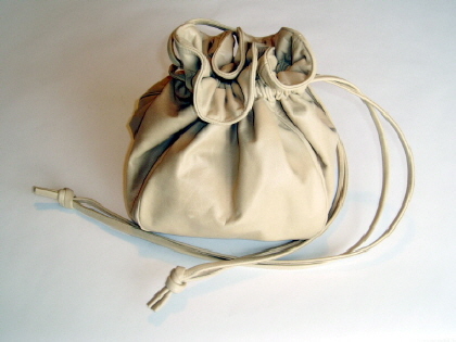 Beige Leather Dolly Bag