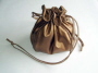 Bronze brown leather bag �55