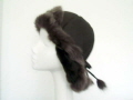 Brown nappa sheepskin hat toscana brisa trim �35