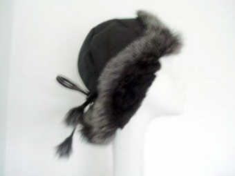 Brown nappa sheepskin hats with toscana trim �35