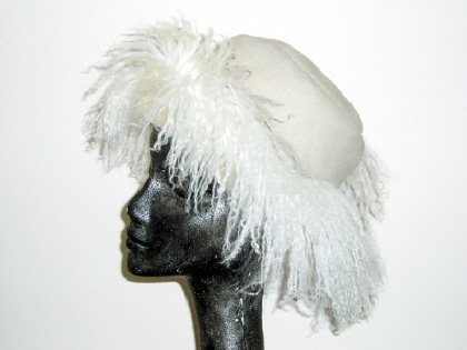 Great sheepskin  hats for apres ski or a winter wedding. 45