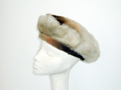 Hand made shaded sheepskin beret 65