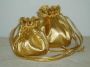 Small and regular gold metalic leather bags �35/�55