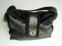 Black nappa sheepskin bag with circle trim �35