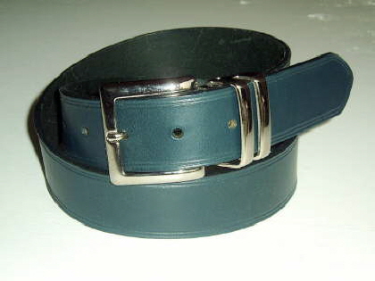 Petrol blue hand creased hide leather belt �18